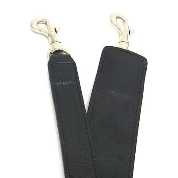 Celine Leather Shoulder Strap For Bag Shoulder Belt Shoulder Strap Black